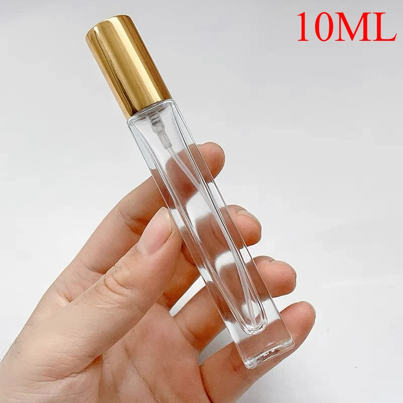 1/3Pcs Travel Perfume Spray Bottles 10ML Clear Glass Pray Atomizer Empty Sample Vials Refillable Travel Sample Spray Bottles