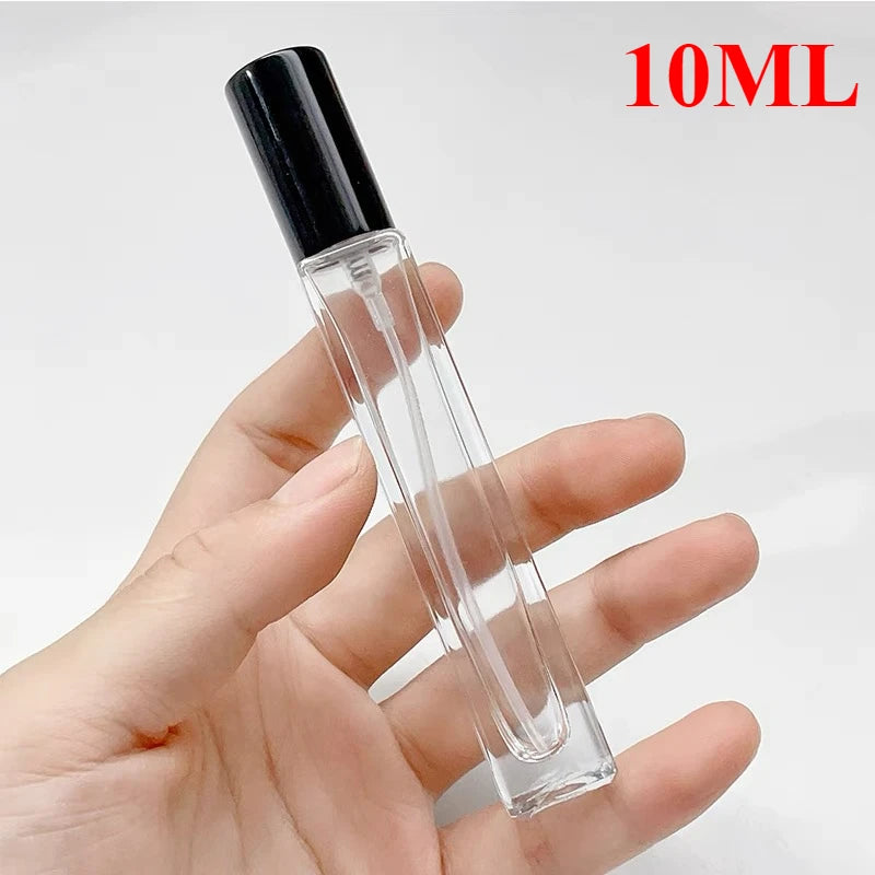 1/3Pcs Travel Perfume Spray Bottles 10ML Clear Glass Pray Atomizer Empty Sample Vials Refillable Travel Sample Spray Bottles